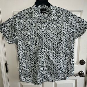 2/30 Bonobos Riviera Shirt Mens XXL WH/GRN Blue Floral Cotton Button Up